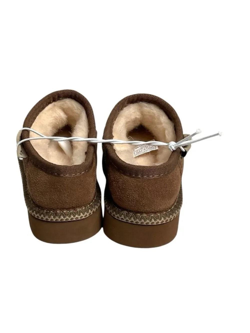 BEARPAW Brown Solid Platform Slipper Kids Size 12